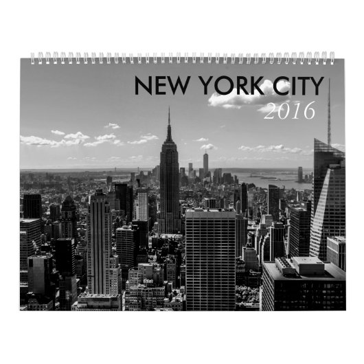 Calendrier Mural Photos noires et blanches iconiques de New York (Protection)