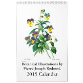 Calendrier Mural Pierre-Joseph Redouté 2015 (Protection)