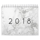 Calendrier Mural Pierre Rose or minimaliste en marbre blanc gris ar (Protection)