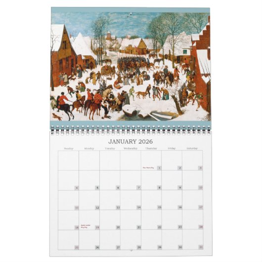 Calendrier Mural Pieter Bruegel le 2016 plus ancien (Jan 2026)
