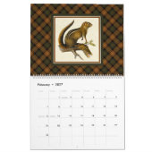 Calendrier Mural Plaid rustique et nature Vintage 2026 (Feb 2027)