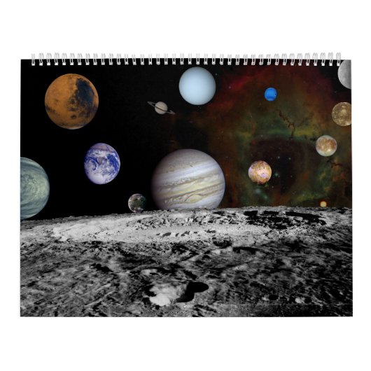 Calendrier Mural Planètes et espace planétaire (Protection)
