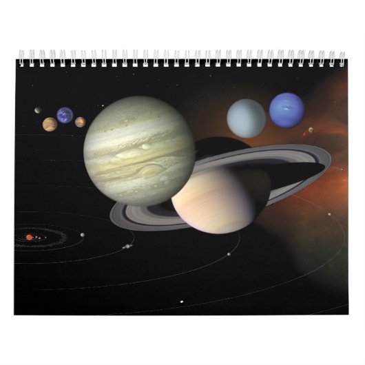 Calendrier Mural Planètes et système solaire (Protection)