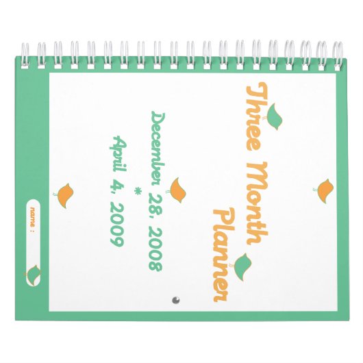 Calendrier Mural Planificateur de trois mois (Protection)