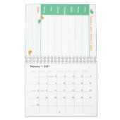 Calendrier Mural Planificateur de trois mois (Feb 2027)