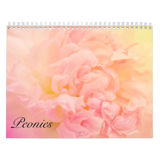 Calendrier Mural Plutôt Awesome Peonies (Protection)