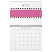 Calendrier Mural Pois rose (Feb 2027)