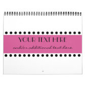 Calendrier Mural Pois rose (Protection)