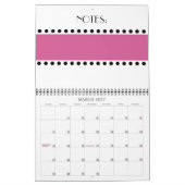 Calendrier Mural Pois rose (Mar 2027)