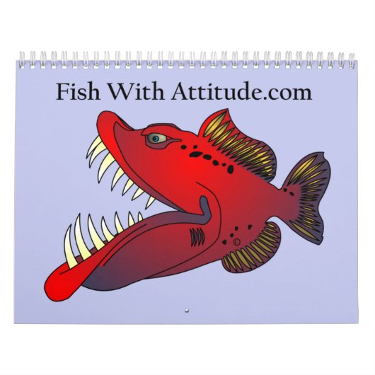 Calendrier Mural Poissons avec la collection d'attitude par Mike (Protection)