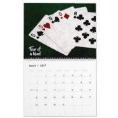 Calendrier Mural Poker Hands - unique, drôle, personnalisable (Mar 2027)