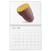 Calendrier Mural Pomme de terre sucrée grillée - Emoji (Jan 2026)