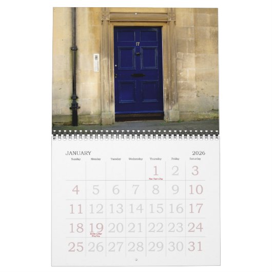 Calendrier Mural Portes vers l'Angleterre (Jan 2026)