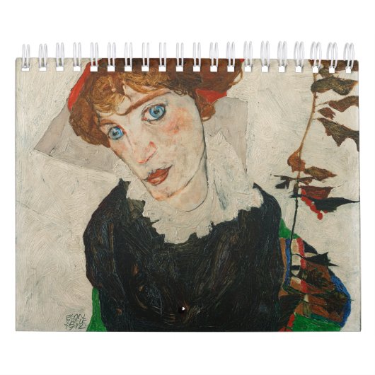 Calendrier Mural Portrait d'imbécile par Egon Schiele (Protection)