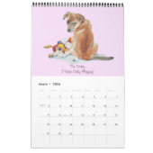 Calendrier Mural portraits de chiens de chiots mignons peintures d' (Mar 2026)