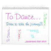 Calendrier Mural Pour danser… , Défi pour prendre le voyage ! ! ! , (Protection)