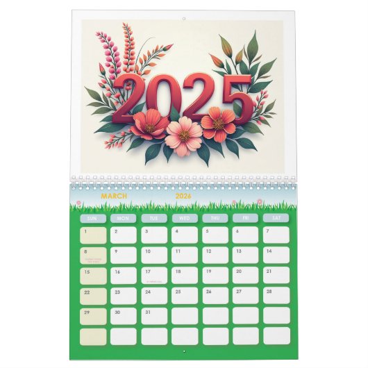 Calendrier mural Premium 2025 - élégant et fonctio (Mar 2026)
