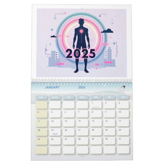 Calendrier mural Premium 2025 - élégant et fonctio (Jan 2026)