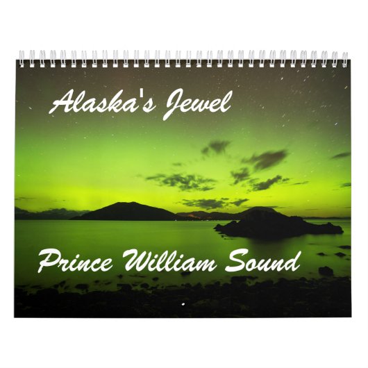 Calendrier Mural Prince William Sound du bijou de l'Alaska (Protection)