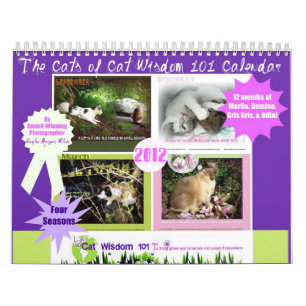 Calendrier Mural Quatre saisons de la sagesse 101 de chat