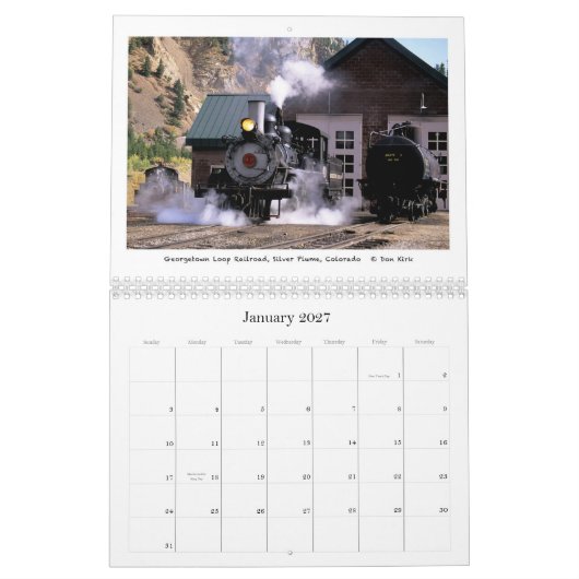 Calendrier Mural Railroading occidental (Jan 2027)