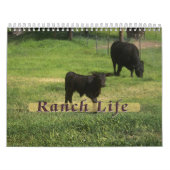 Calendrier Mural Ranch Life - Bétail (Protection)