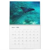 Calendrier Mural Rayons de Manta d'Hawaï, anguilles et poulpe (Mar 2026)