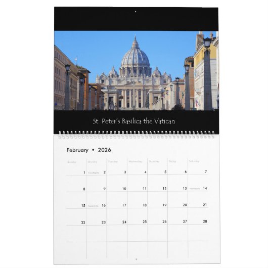 Calendrier Mural Rome 2016 (Feb 2026)