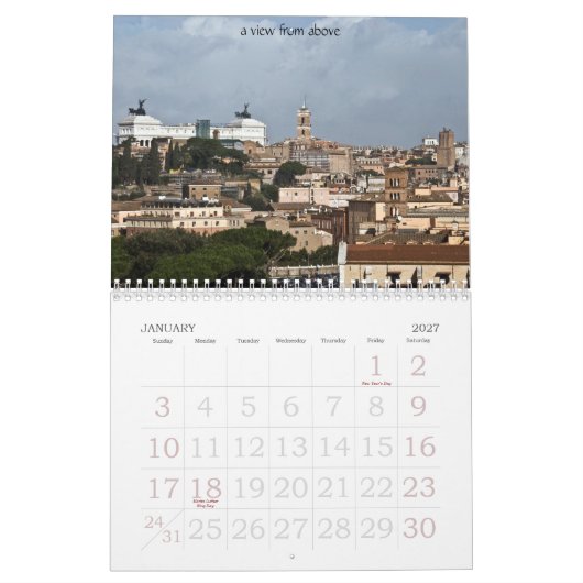 Calendrier Mural Rome, Italie (Jan 2027)