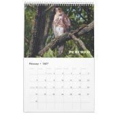 CALENDRIER MURAL ROUGE TAILLE HAWES DE L'OHIO (Feb 2027)