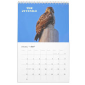 CALENDRIER MURAL ROUGE TAILLE HAWES DE L'OHIO (Jan 2027)