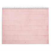 Calendrier Mural Rougissent le pastel Girly d'aquarelle de sembler (Protection)