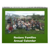 Calendrier Mural Roxians Familles Annuel Callendar (Protection)