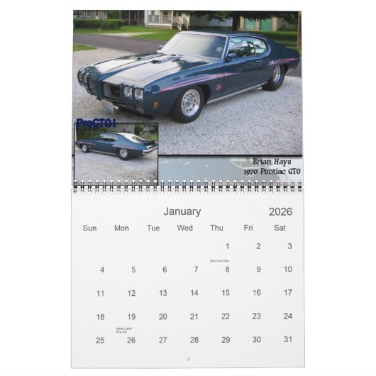 Calendrier Mural Ryan (Jan 2026)