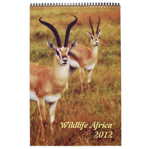 Calendrier Mural Safari 2012 de l'Afrique d'animaux sauvages