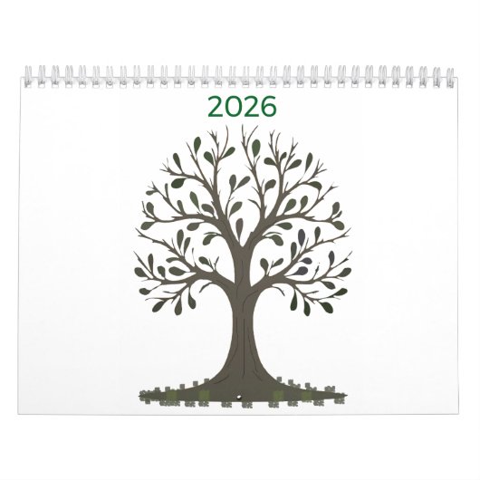 Calendrier Mural Saisonnier - Changez l'Année (Protection)