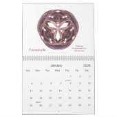 Calendrier Mural Saisons de l'âme, mandalas de fractale (Jan 2026)