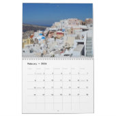 Calendrier Mural Santorin (Feb 2026)