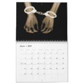 Calendrier Mural Sépia de minuit de noir de balade de squelettes de (Mar 2027)