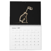 Calendrier Mural Sépia de minuit de noir de balade de squelettes de (Jan 2027)