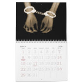 Calendrier Mural Sépia de minuit de noir de balade de squelettes de (Mar 2026)