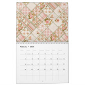 Calendrier mural Shabby Chic Patchwork (Feb 2026)