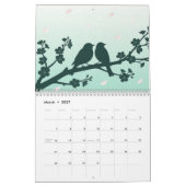 Calendrier mural silhouettes fauniques 2026 (Mar 2027)