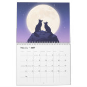 Calendrier mural silhouettes fauniques 2026 (Feb 2027)