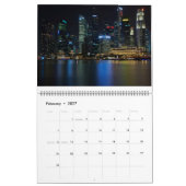 Calendrier Mural Singapour par nuit (Feb 2027)