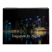 Calendrier Mural Singapour par nuit (Protection)