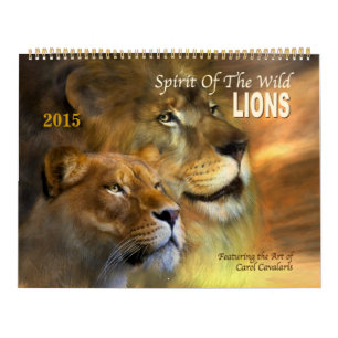 Calendrier Mural Spirit Of The Wild Lions Art Calendar 2015