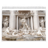 Calendrier Mural Splendeur de l'Italie (Protection)