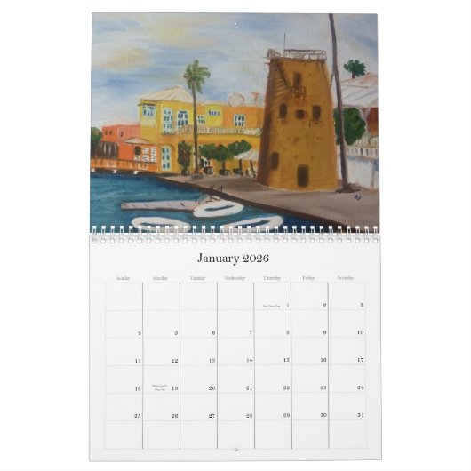 Calendrier Mural St Croix : Mon île colorée par art… (Jan 2026)