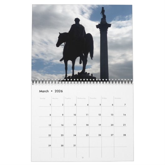 Calendrier Mural statuesque 2026 (Mar 2026)